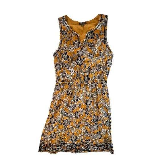 Market & Spruce Dresses & Skirts - Market & Spruce Women's M Auria Embr Floral Mustard Yellow Mini Lined